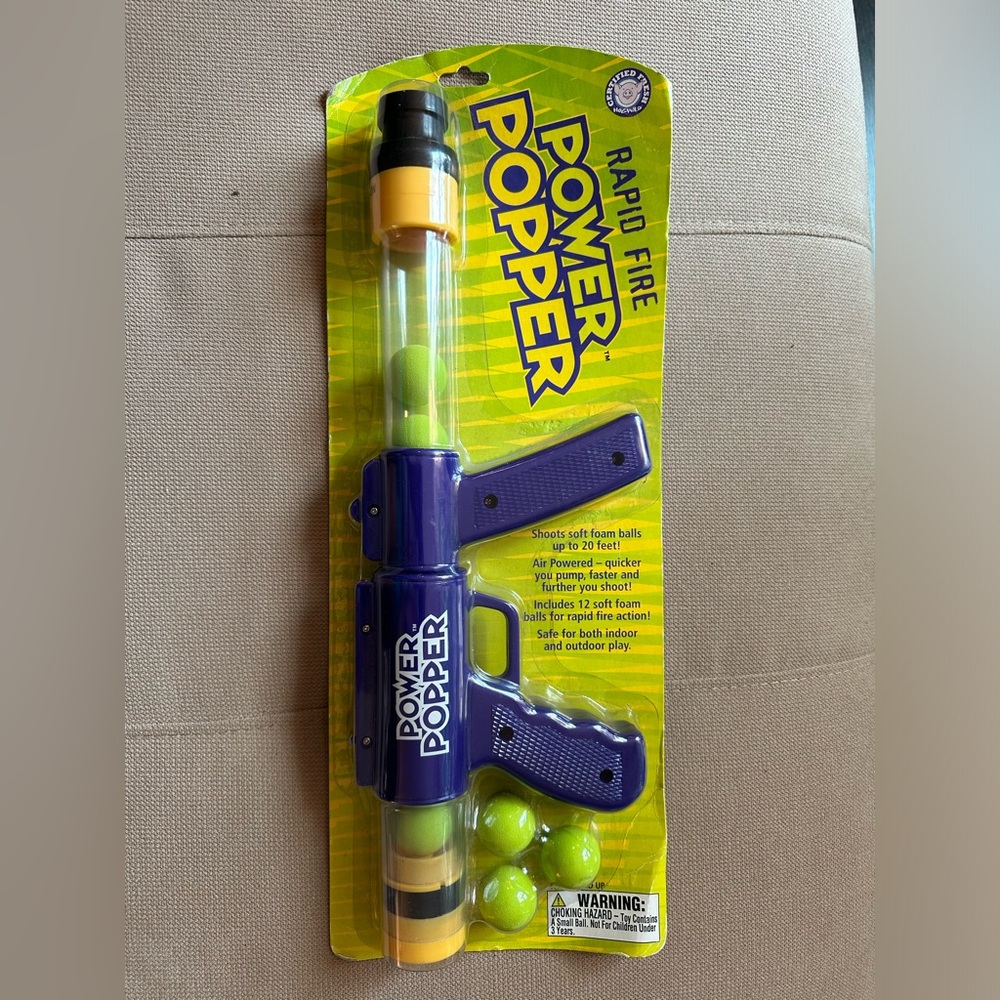 Hog Wild Rapid Fire Power Popper Foam Ball Gun New In Package